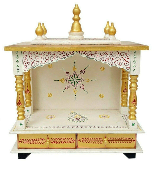 Rajasthan Art And Craft Wood Home Temple (Brown) (G18)