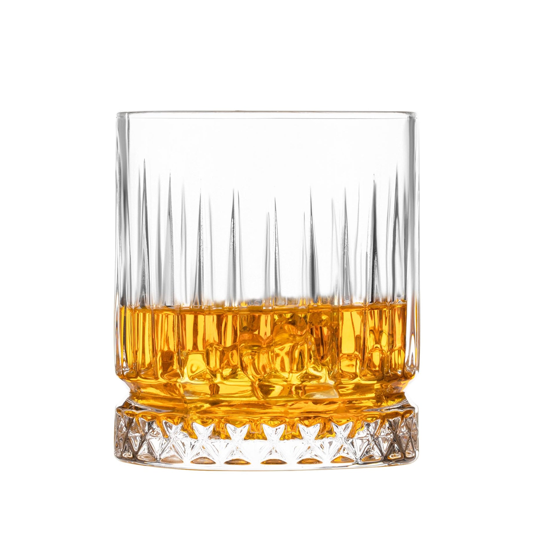 Bar&More | Sirius | Premium Whiskey Glass | Set of 6 | 330ml & 350g | Scotch, Bourbon, Textured, Crystal Glass | Whiskey Glassware Gift Set | Luxurious Lowball Glass Tumblers