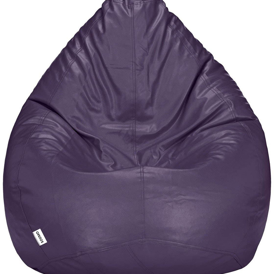 Amazon Brand - Solimo XXXL Bean Bag Cover Without Beans (Purple, Faux Leather)