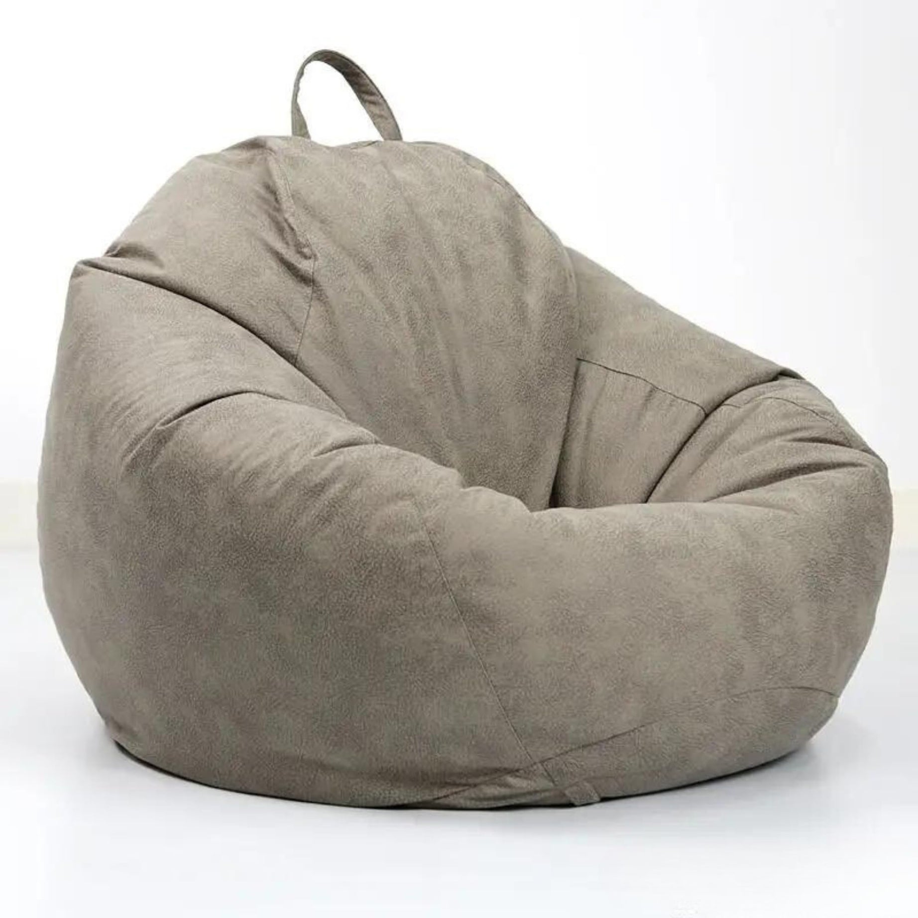 GIGLICK Suede - Bean Bag With Beans Filled, Ready To Use Bean Bags, Bean Bag Chair, Much Comfortable To Other Bean Bags (6 Months Warranty) Color- (Xxxxl, Grey)