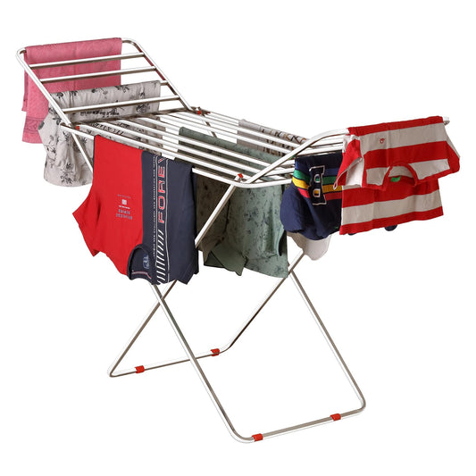 SUNDRY Heavy Clothes Drying Rack, Foldable Laundry Racks for Drying Clothes Rack, with Height-Adjustable Wings, Indoor/Outdoor Portable Dryer for Clothing and Towels