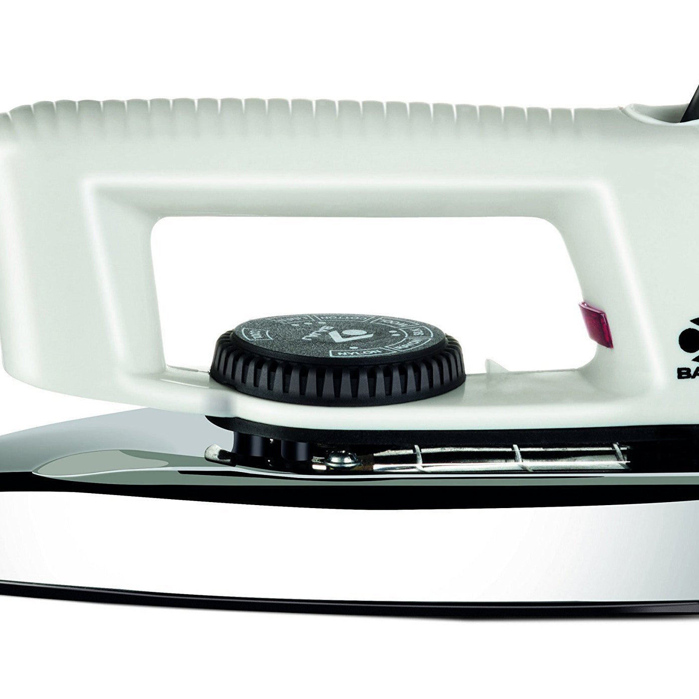 Bajaj Stainless Steel Popular Light Weight 1000W Dry Iron with Advance Soleplate and Anti Bacterial German Coating Technology, White, 1000 Watts