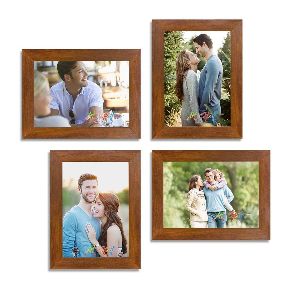 Art Street Wall Collage Photo Frame Timeline (Brown, Set of 4)||5X7 Inches.