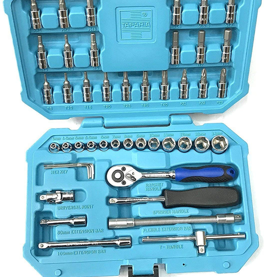 Taparia SA46 Steel Socket Set (Blue, 46-Pieces)