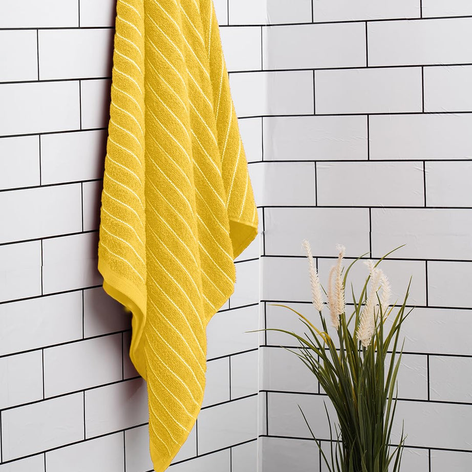 Welspun 2-in-1 100% Cotton Bath Towel-Mimosa