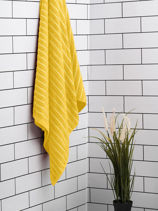 Welspun 2-in-1 100% Cotton Bath Towel-Mimosa