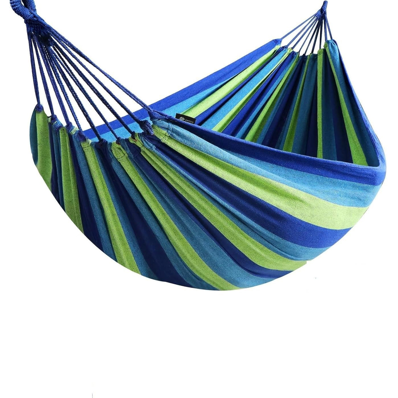 Baskety Portable Outdoor Hammock Hang Bed Travel Camping Swing Canvas with Backpack (Blue 280 * 100 cm 150 kg)