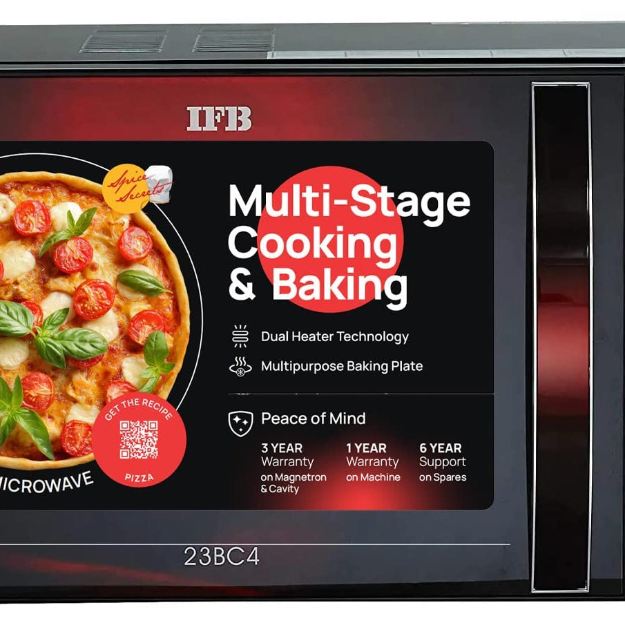 IFB 23 L Convection Microwave Oven (23BC4, Black+Floral Design)