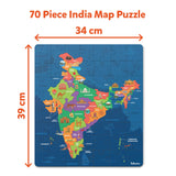 Skillmatics India Map Puzzle - 70 Pieces, Educational Toy For Learning 300+ Facts About India, Gifts For Ages 6 To 12, Kid