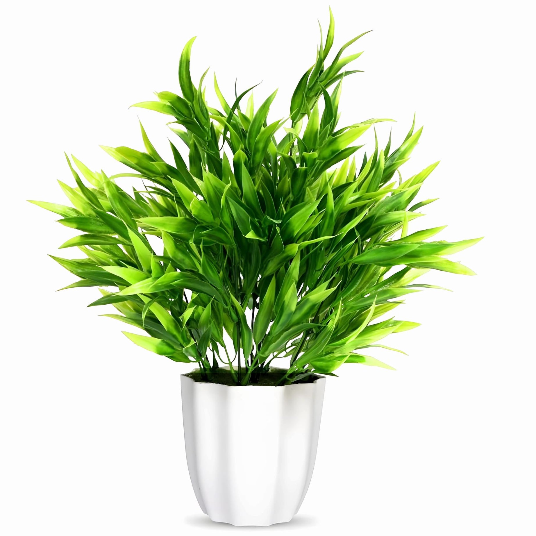 fancymart Artificial Bamboo Leaves Potted Plant Perfect for Home & Office Décor