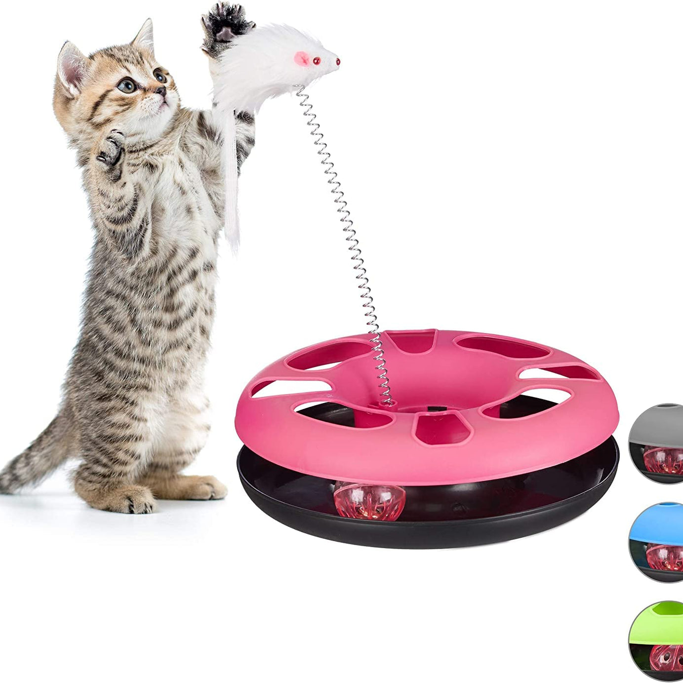 The Pets Company Catch The Mouse & Ball Cat Toy, Interactive, Training, Activity Toy for Cats & Kittens