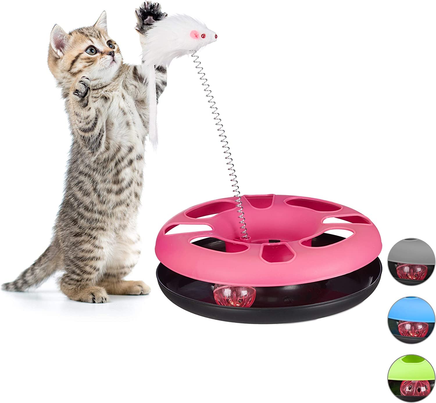 The Pets Company Catch The Mouse & Ball Cat Toy, Interactive, Training, Activity Toy for Cats & Kittens