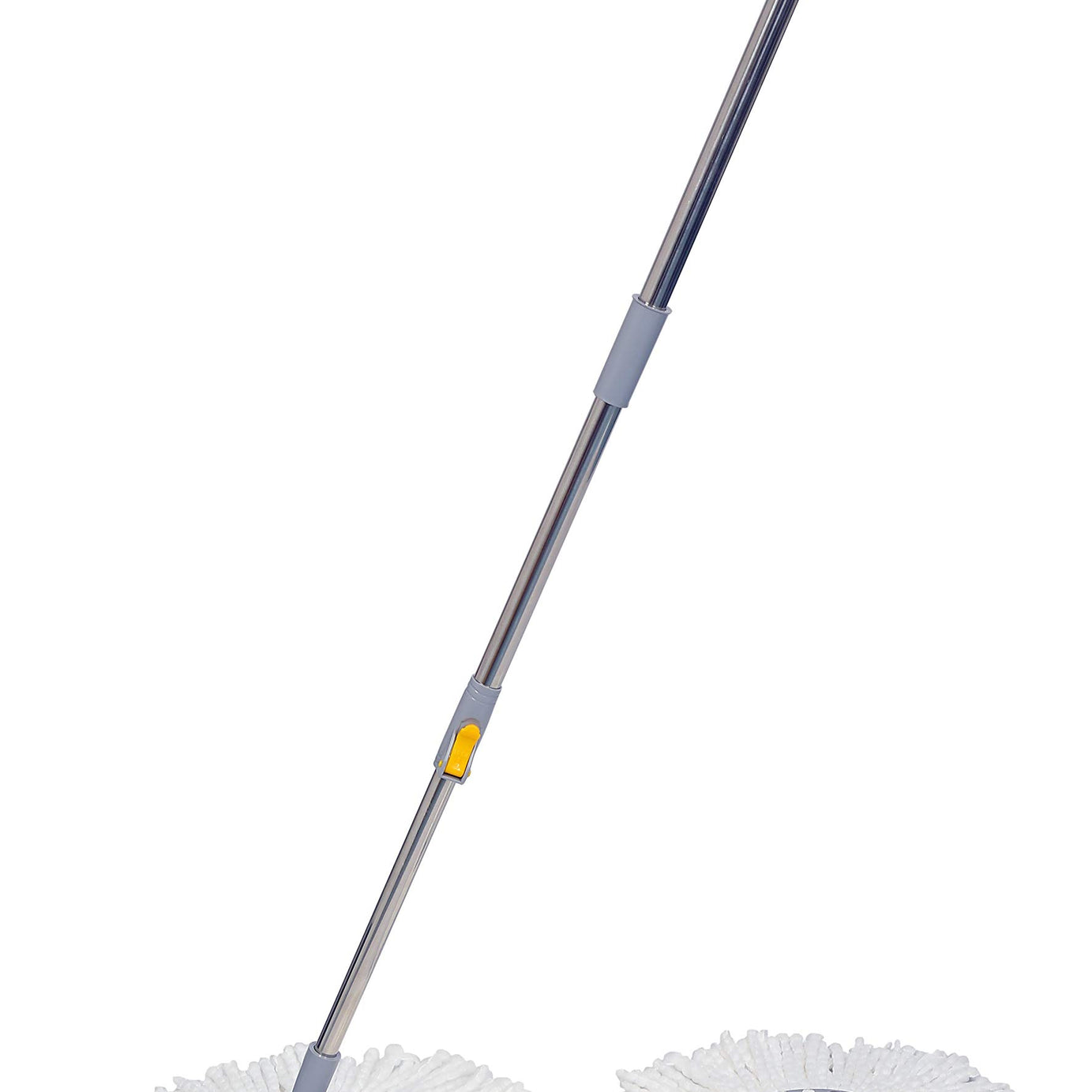 Esquire 360° Bucket Spin Mop Stick (Grey) with an Additional Refill