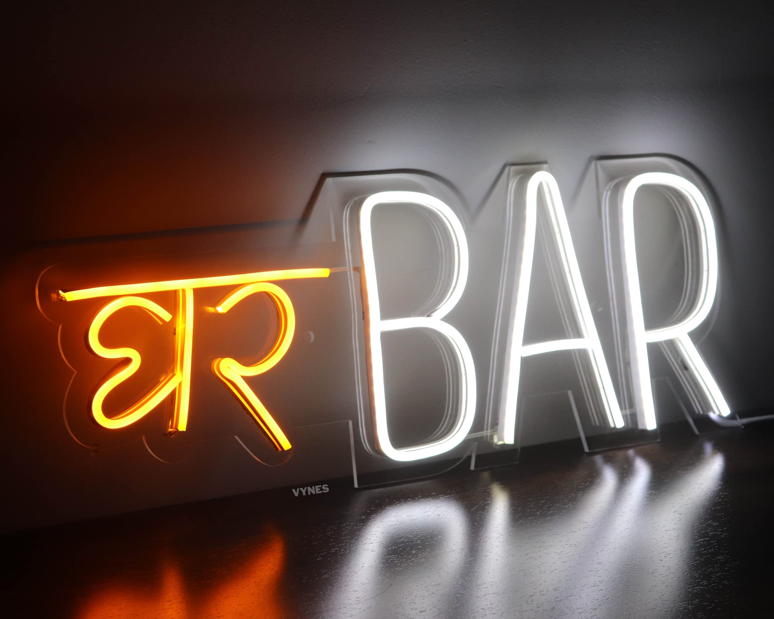 VYNES GHAR BAR LED Neon Signs Light (18 x 7 inches) LED Art Decorative Sign - For Wall Decor, Home Restaurants, Wedding Birthday Party Decor, Bar Decor, Mini Bar, House Party