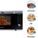 Samsung 28L, Hotblast, Slim Fry, Multi Spit , Convection Microwave Oven with Tandoor and Curd making (MC28A6035QS/TL, Sliver, 10 Yr warranty, Gift for Every Occasion)