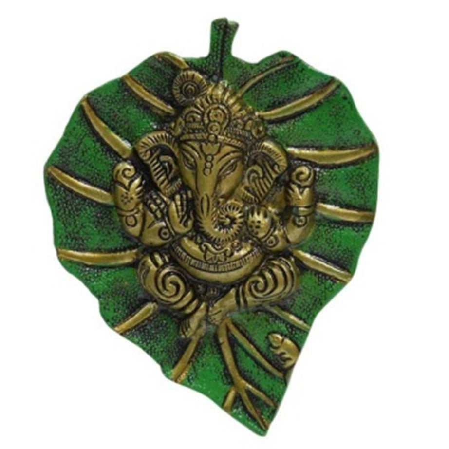 eCraftIndia Lord Ganesha on Green Leaf