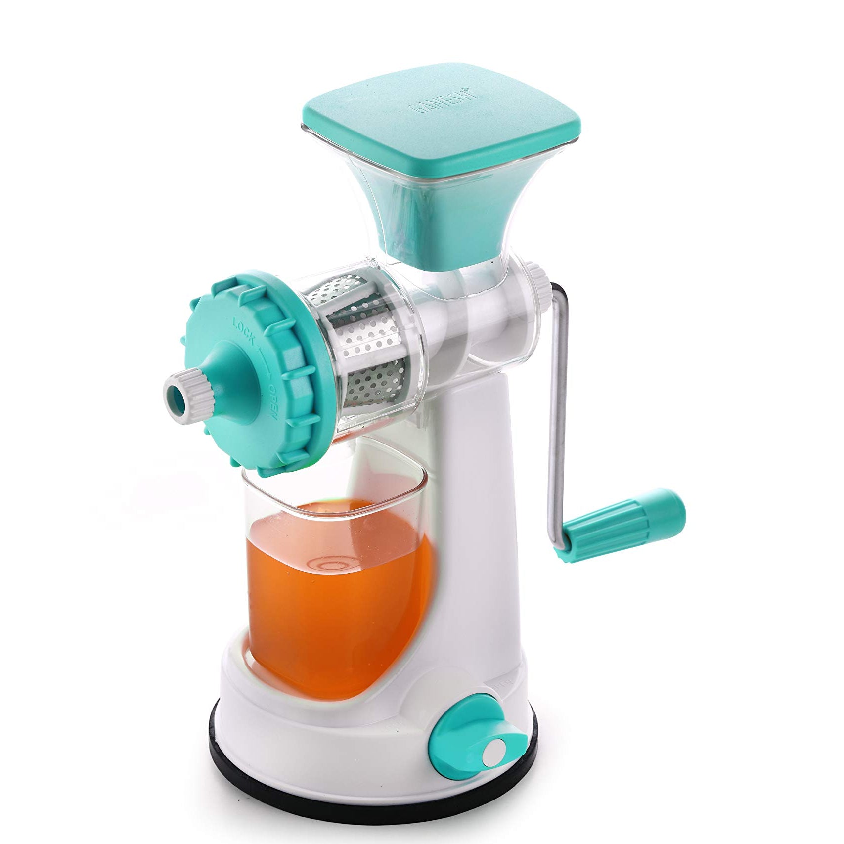 Ganesh Fruit & Vegetable Steel Handle Vacuum Locking base Juicer,Blue