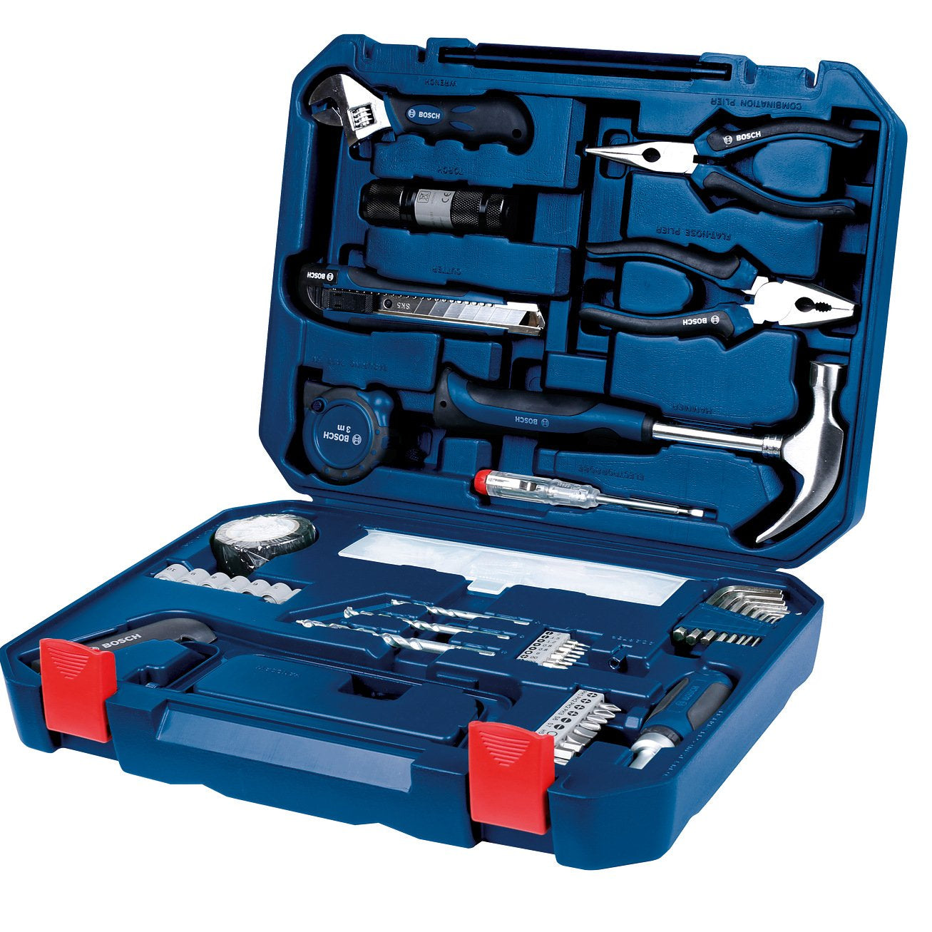 Bosch All-in-One 108 Pieces Hand Tool Kit (Blue, Hard case)