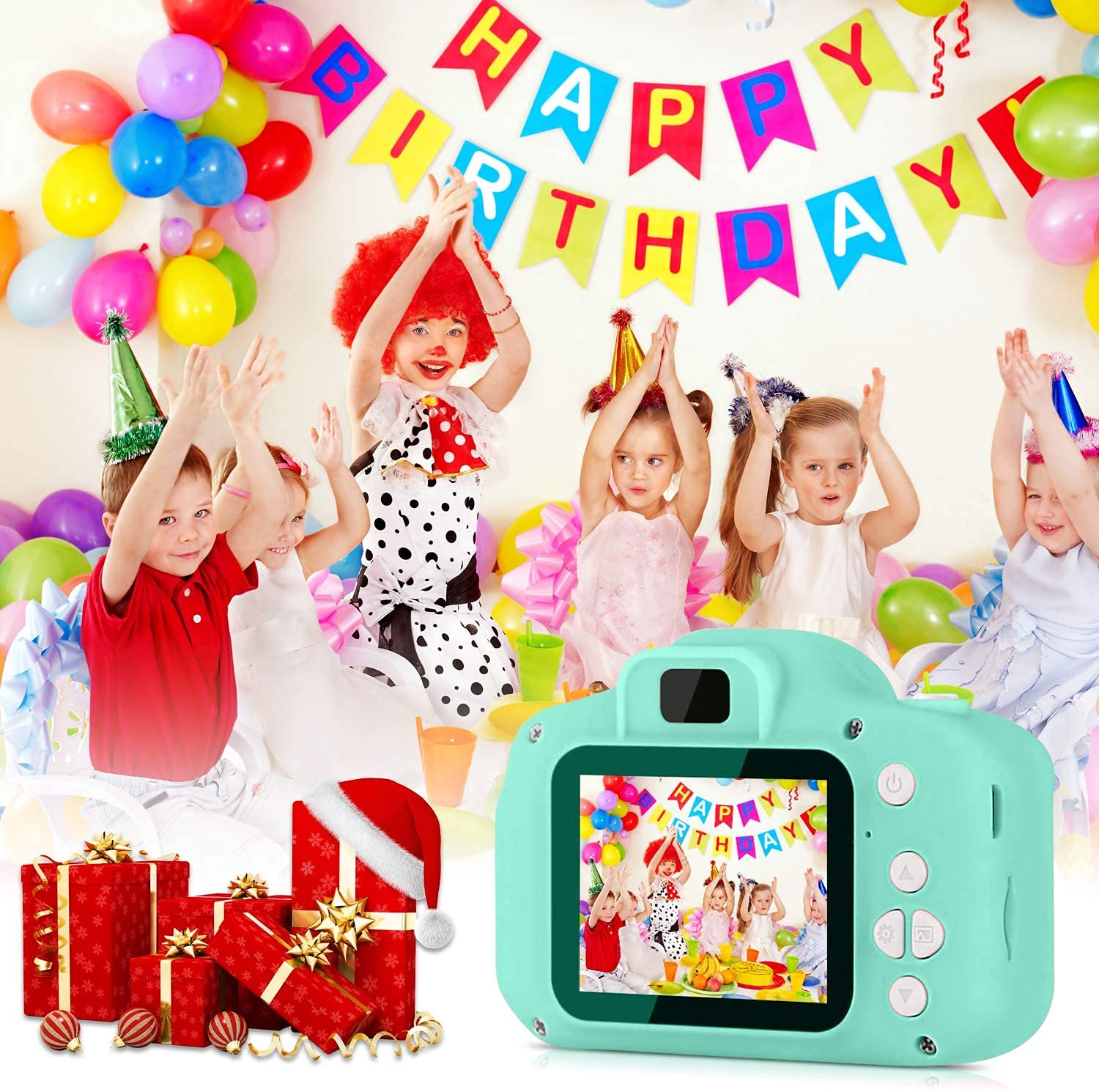 CADDLE & TOES Kids Camera for Girls Boys, Kids Selfie Camera Toy 13MP 1080P HD Digital Video Camera for Toddler, Christmas Birthday Gifts for 3-10 Years Old Children (Multicolor)