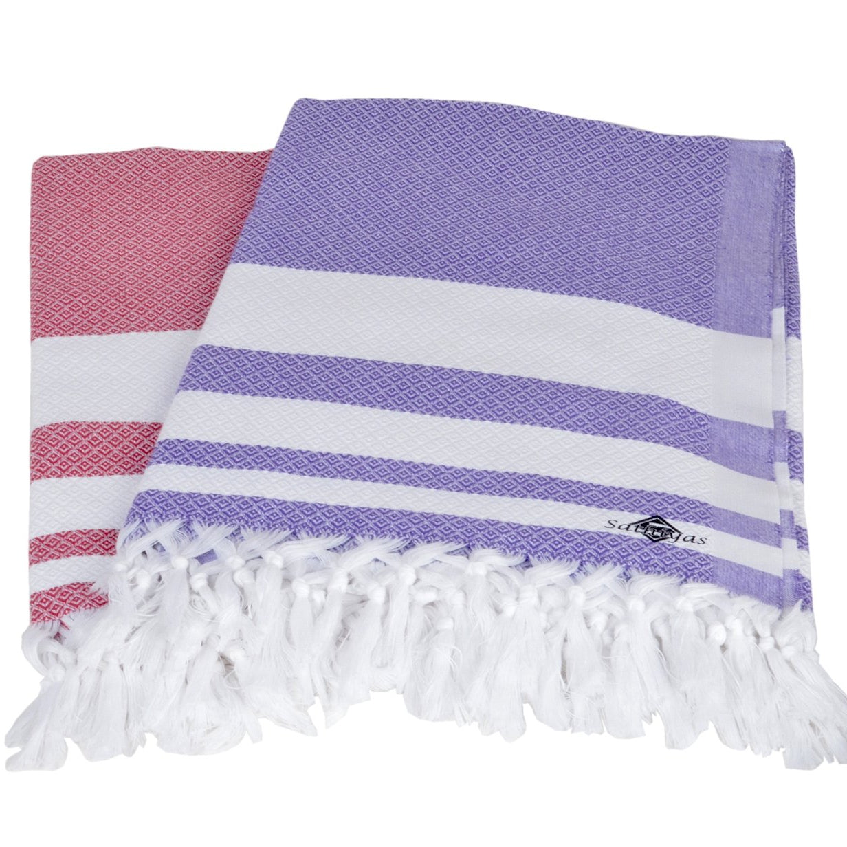 Sathiyas Supreme Turkish Cotton Bath Towel-2pcs Combo (Lavender || Brown)