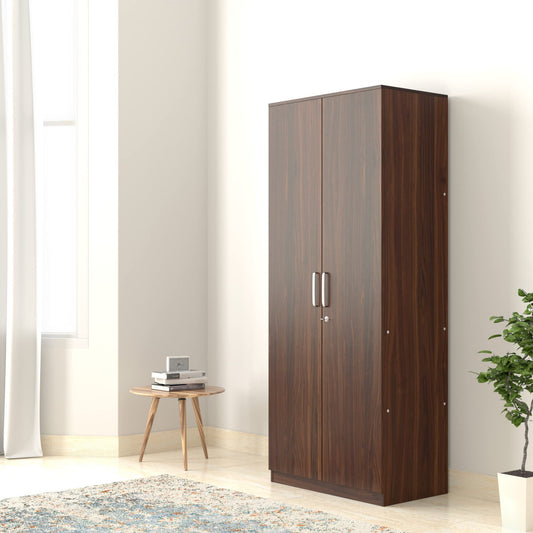 Amazon Brand - Solimo Madray Engineered Wood Wardrobe, Walnut, 2 Door