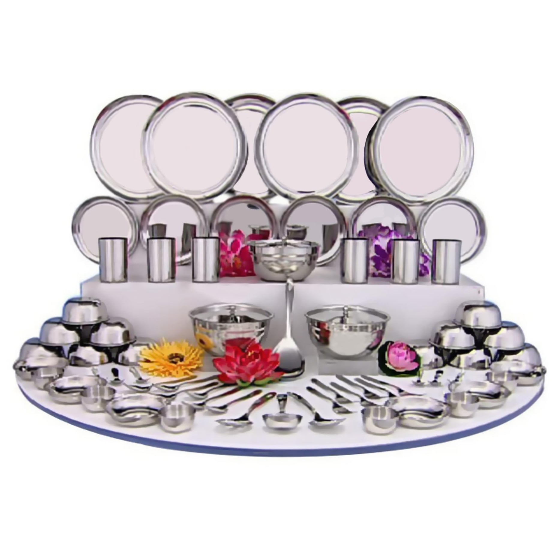 Shri & Sam Stainless Steel Dinner Set Shagun (70 Pcs Set)