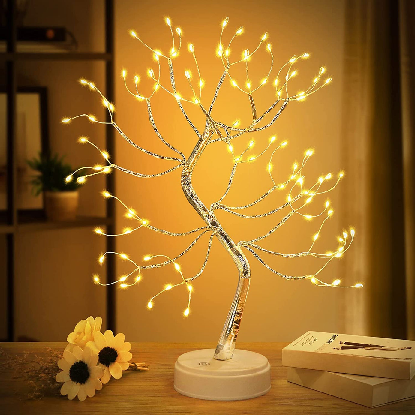 GLOWSERIE 20" Tabletop Tree Light Tree Copper Wire Tree Lights,DIY Artificial Light Tree Lamp Decoration for Gift Home Wedding Festival Holiday (Warm White)