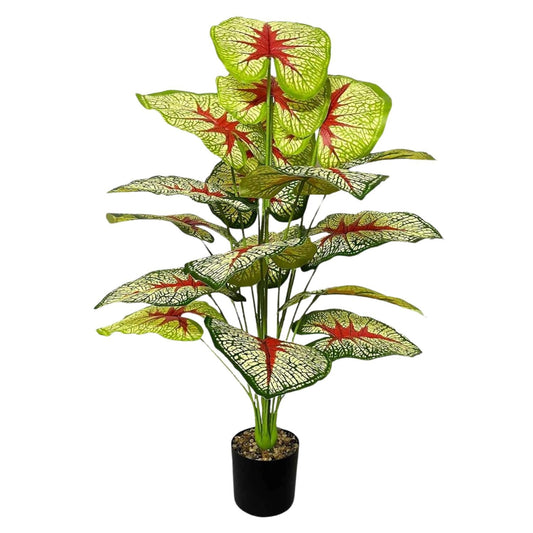 Go Hooked Artificial Plants 18 Leaves in Pots Large Fake Tree Floor Faux Tropical Plants Decorative Greenry House Potted Tall for Home Office Living Room Decor Indoor Garden