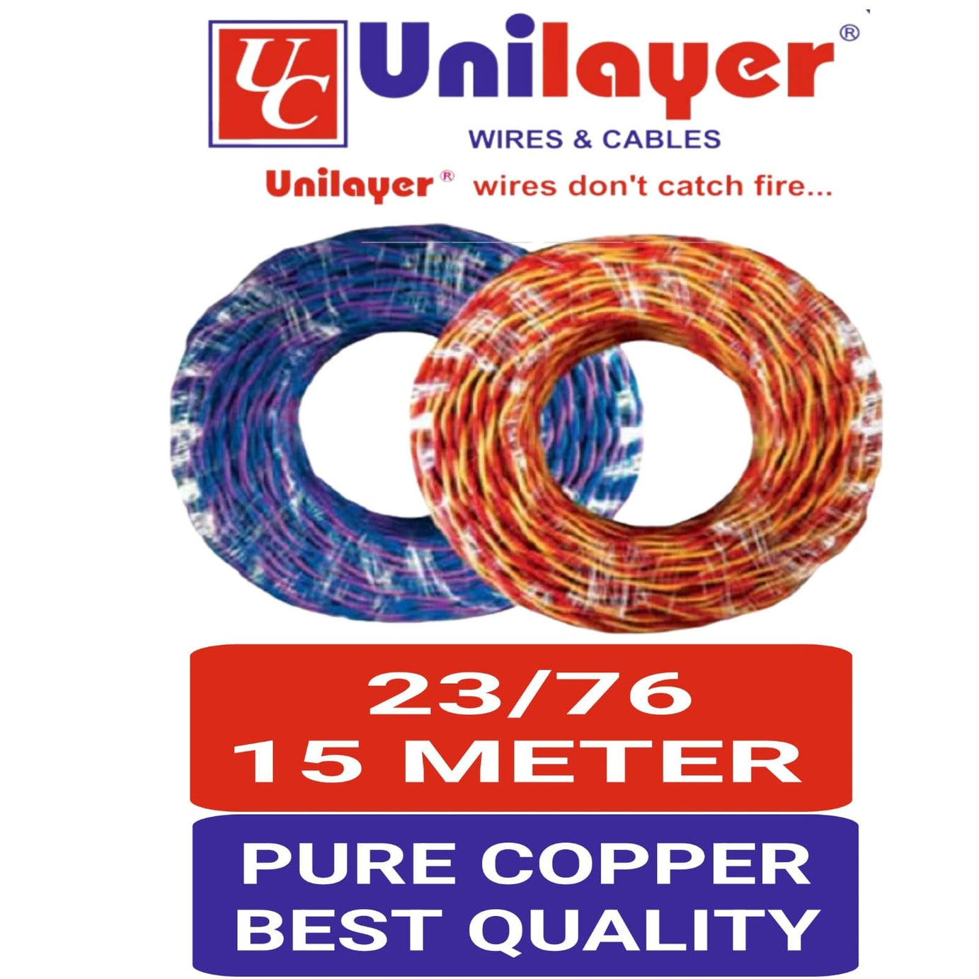 Flexible wire 23/76 (15M, Red black)