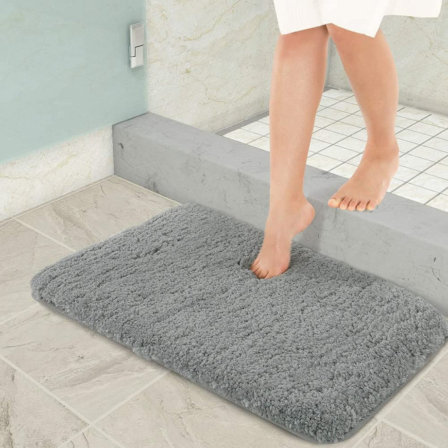 VMPS | Microfiber Door mats for home suitable for Living Room, Kitchen Room, Dining Room, Bedroom, Rugs/Carpet Entrance Doormat Washable 40x60 cm Pack of 1 (Grey)