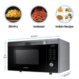 Samsung 28L, Hotblast, Slim Fry, Multi Spit , Convection Microwave Oven with Tandoor and Curd making (MC28A6035QS/TL, Sliver, 10 Yr warranty, Gift for Every Occasion)