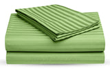 JaipurFabric® Poly Cotton 150 TC Satin Stripes Double Bedsheet with 2 Pillow Covers (90" X 108"), Lime Green