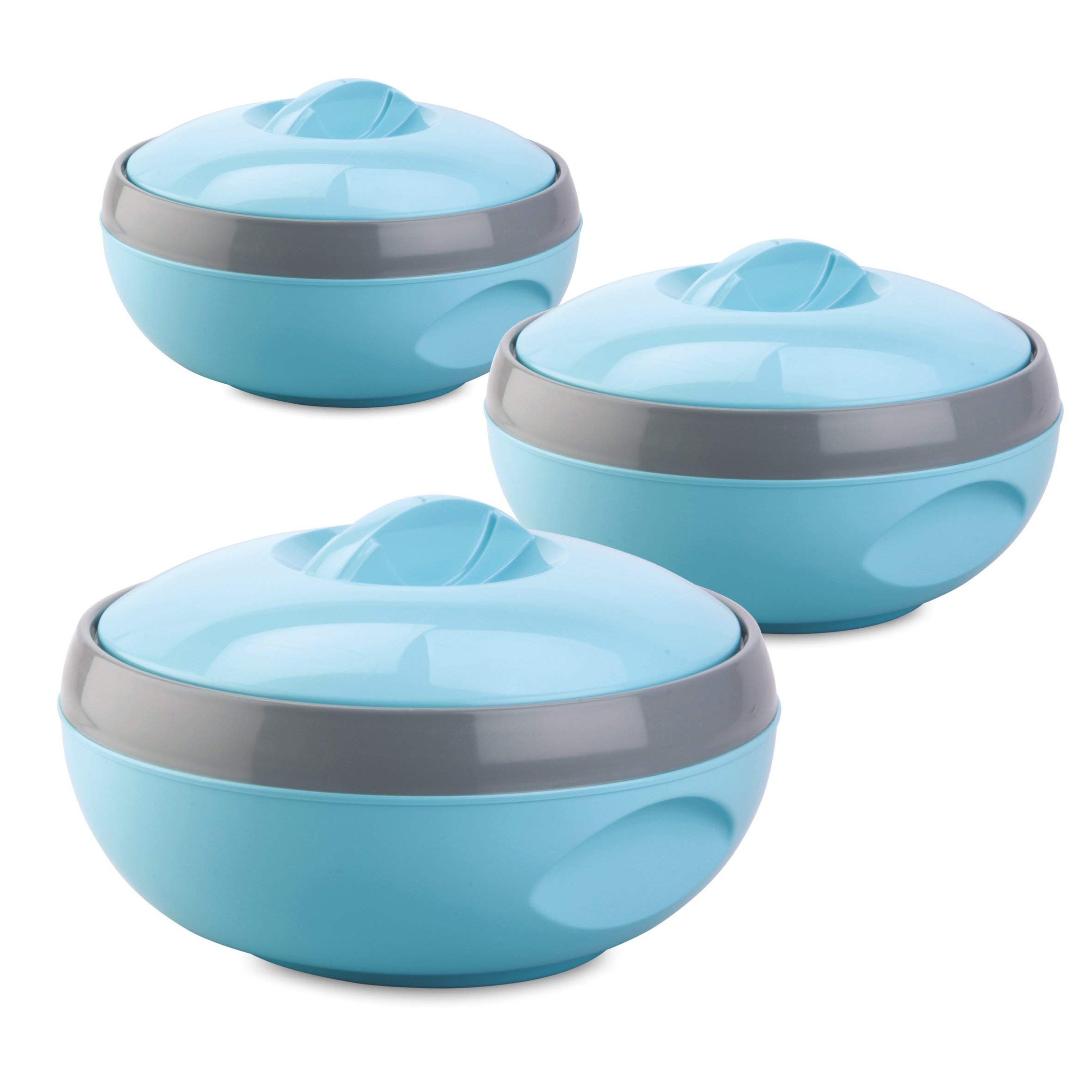 Asian Venus Plastic Casserole Set, 3-Pieces, Blue