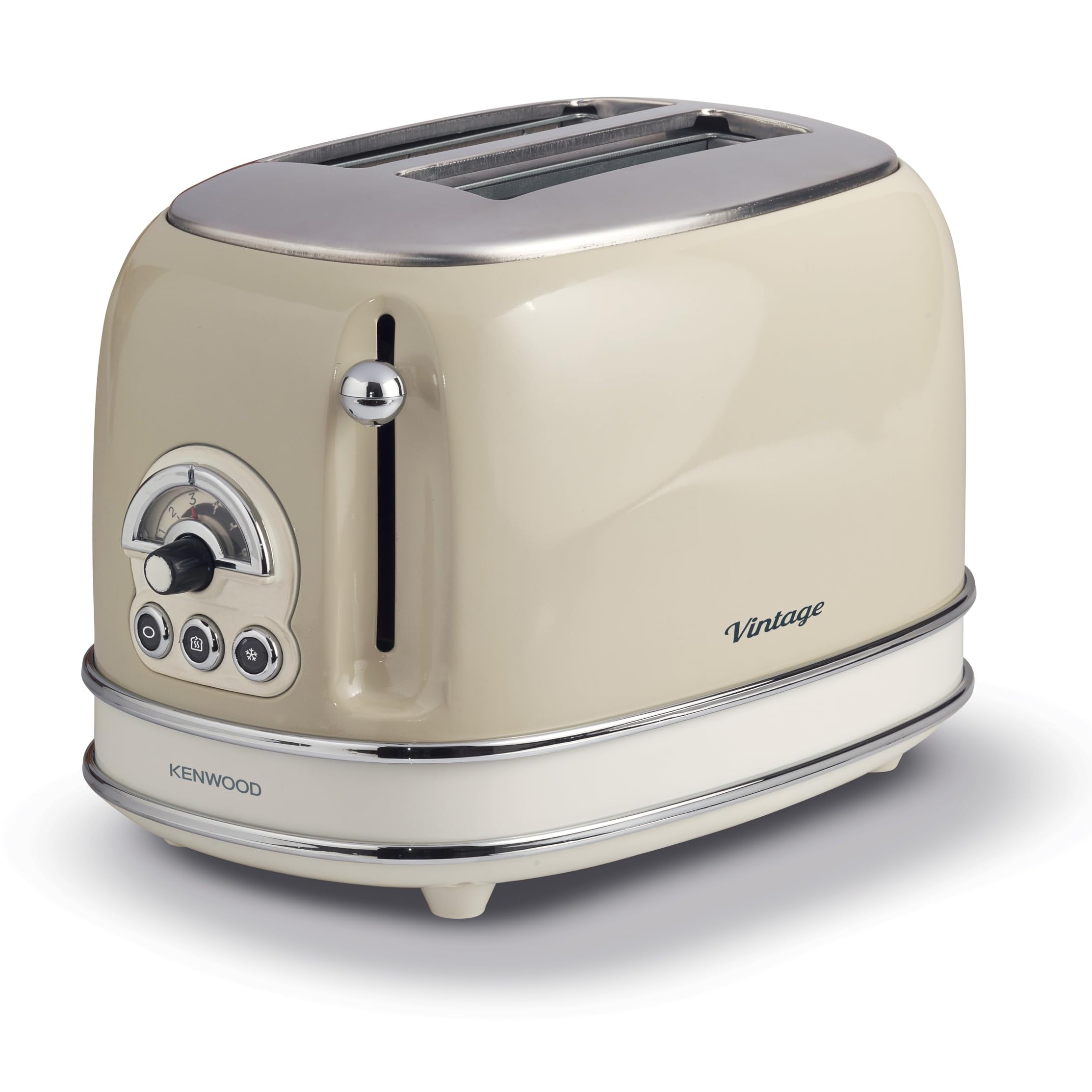 Ariete 155 Design Toaster 2 Slices With Tongs, 6 Toasting Levels, 810 W, Stainless Steel Body, Removable Crumb Tray, Pastel Beige, 810 Watts