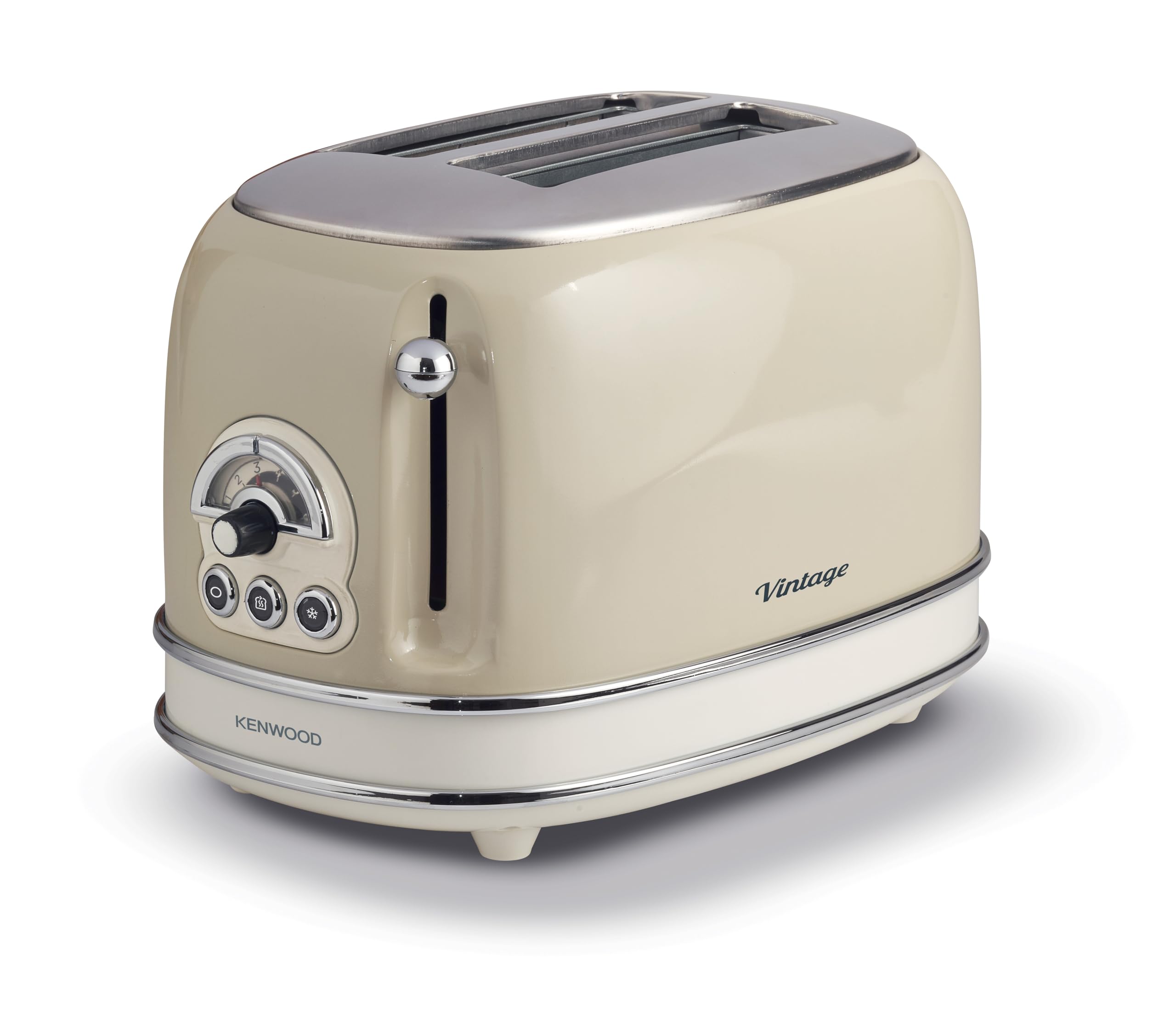 Ariete 155 Design Toaster 2 Slices With Tongs, 6 Toasting Levels, 810 W, Stainless Steel Body, Removable Crumb Tray, Pastel Beige, 810 Watts