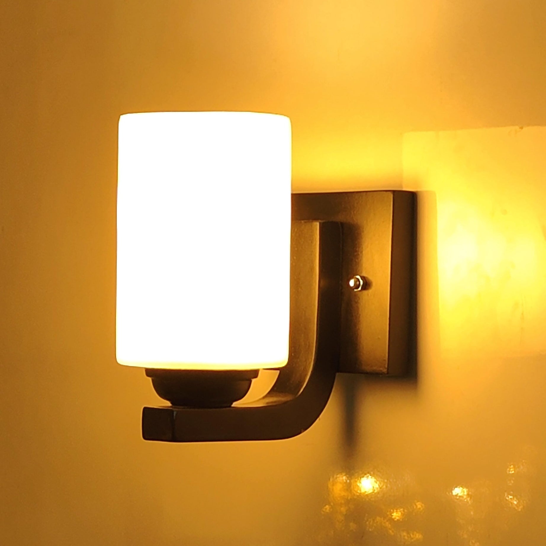 Mahganya Wood Black Up & Down Wall Light for Living Room, Wall Lamp for Bedroom