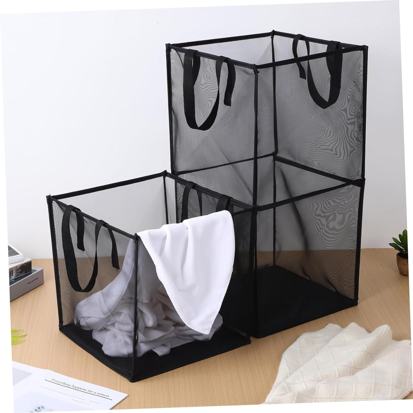 MosQuick® Large Capacity Premium Durable Laundry Basket for Clothes - Multipurpose Laundry Bag foldable laundry bag Washable Freestanding used clothes basket Space Saving Lightweight(pack of 1)