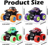 GRAPHENE Exciting Pack of 2 Monster Trucks for Boys 3-7 Years Old, Friction Powered Car Toys, Durable High-Density Alloy and Non-Toxic Plastic, Non-Slip Tires for Educational Play