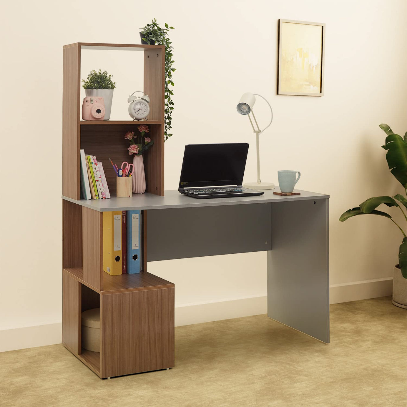 Green Soul® |Study & Office Table, Computer Desk | Sturdy Built Quality | Engineered Wood | 1-Year Warranty | Writing Desk for Students & Professionals | (Vermont, Vermont (Walnut Brown & Grey))