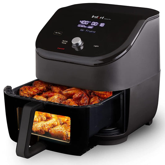 Instant Pot Air Fryer Vortex 6 Litre Clear Cook Touch Control Panel 360° Uses 95 % less Oil 6-in-1 Appliance: Air Fry, Roast, Broil, Bake, Reheat, and Dehydrate Vortex 6 Litre ClearCook, 1700 watts