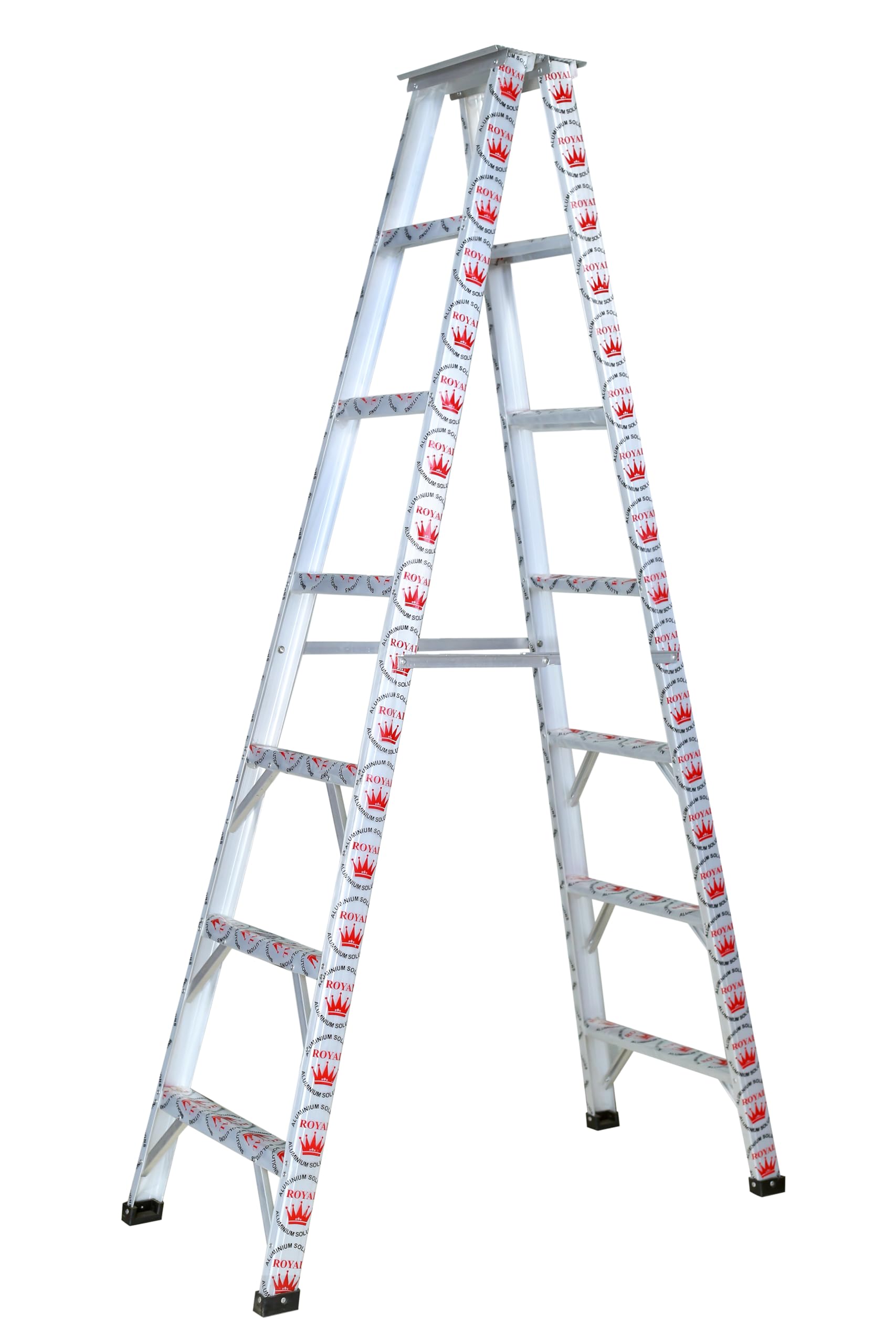 Royal Aluminium 2 Way Steps Folding Ladder (Silver, Heavy) (7 FEET)