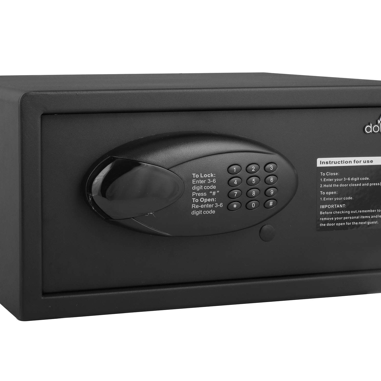 Dolphy Digital Electronic Safe Locker for Home & Office Black