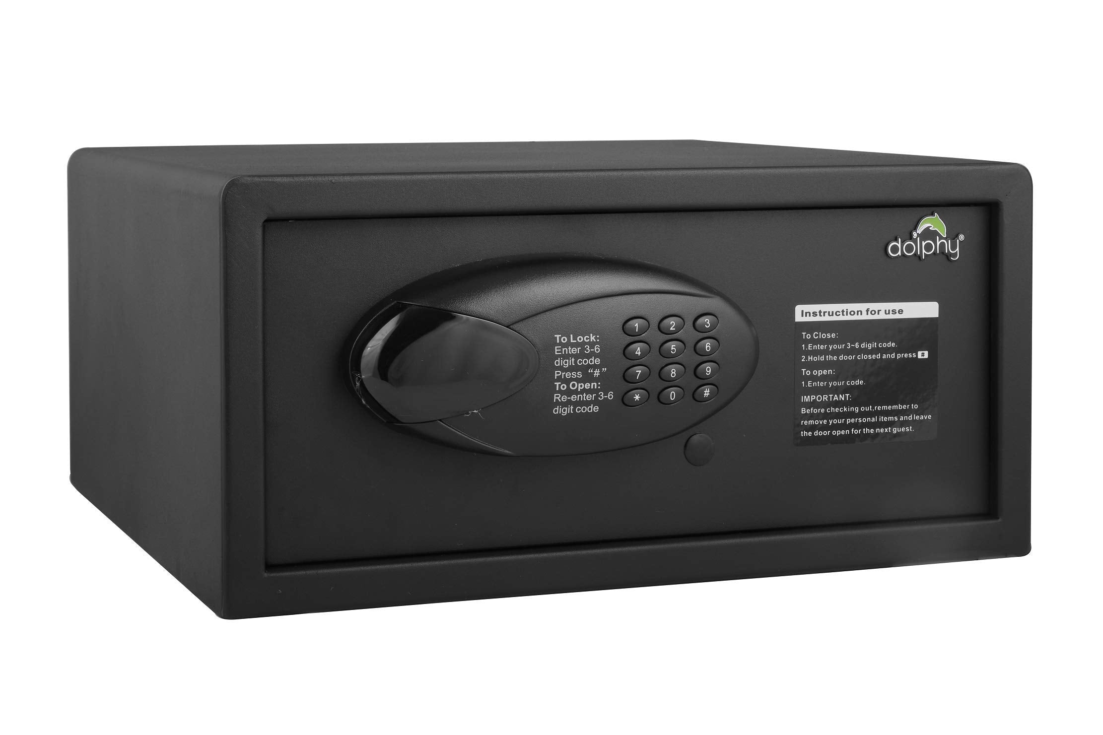 Dolphy Digital Electronic Safe Locker for Home & Office Black