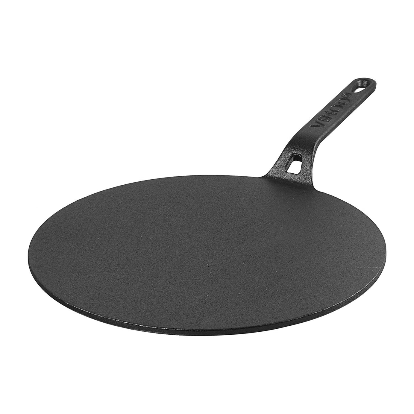 Vinod Legacy Pre Seasoned Cast Iron Flat Roti Tawa with Handle - 28 cm/Chapati, Dosa, Naan, Omlette Kallu Tava / 100% Pure Naturally Non Stick/Toxin & Rust Free/Gas Base