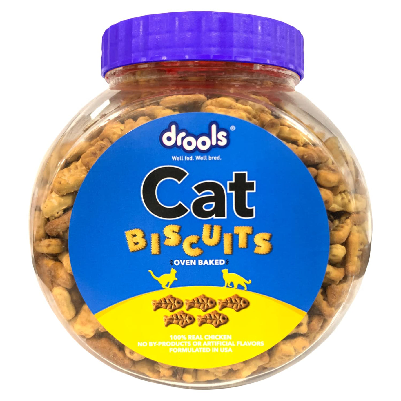 Drools Cat Treat Biscuits Real Chicken Flavor 400g Jar