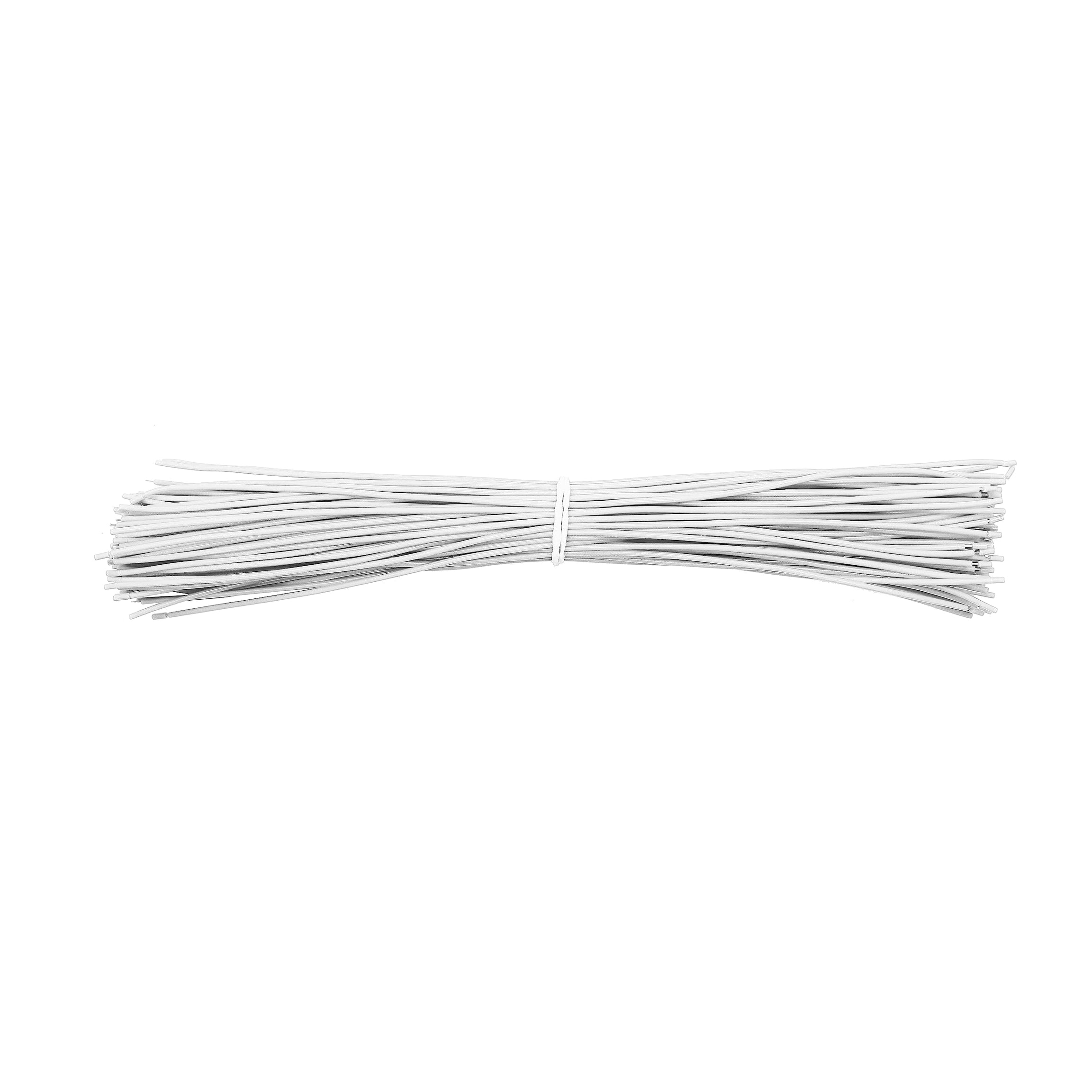 Electronic Spices 7/36 10cm Copper Electrical Wire 28 AWG (White Color) (Pack of 100)