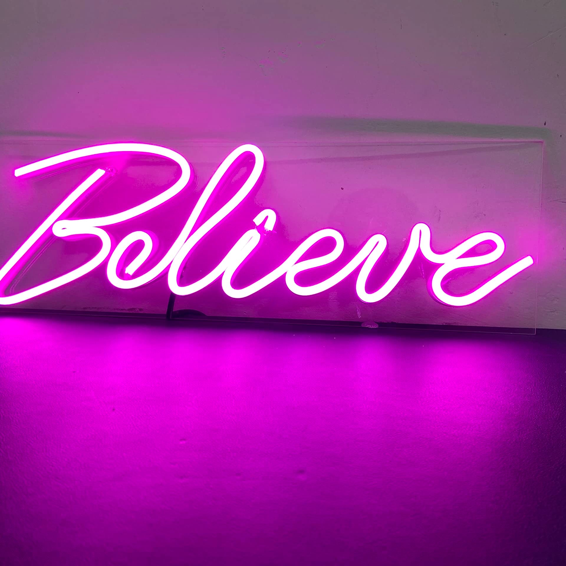 Believe Neon Lights for Wall Signs Decor for Room Bedroom Decoration Gaming Kids Children LED Lighting