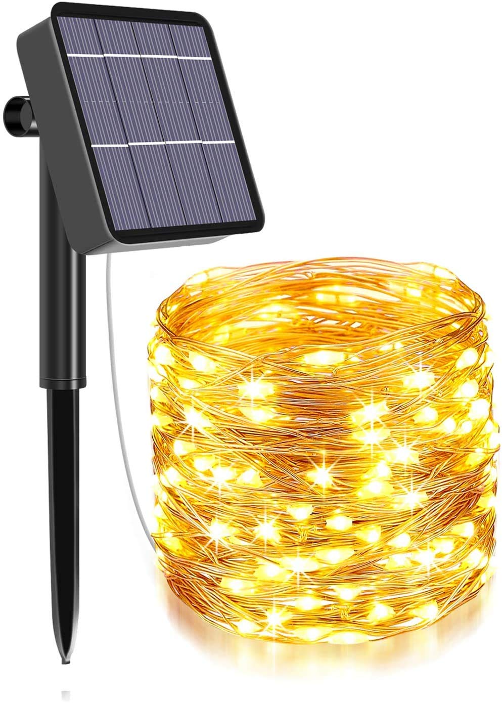 XERGY Solar Light Fairy Outdoor String,79Ft 240 Led With 1200Mah Inbuilt Rechargeable Battery Ip65 Waterproof 8Modes Copper Wire For Decoration,24meters