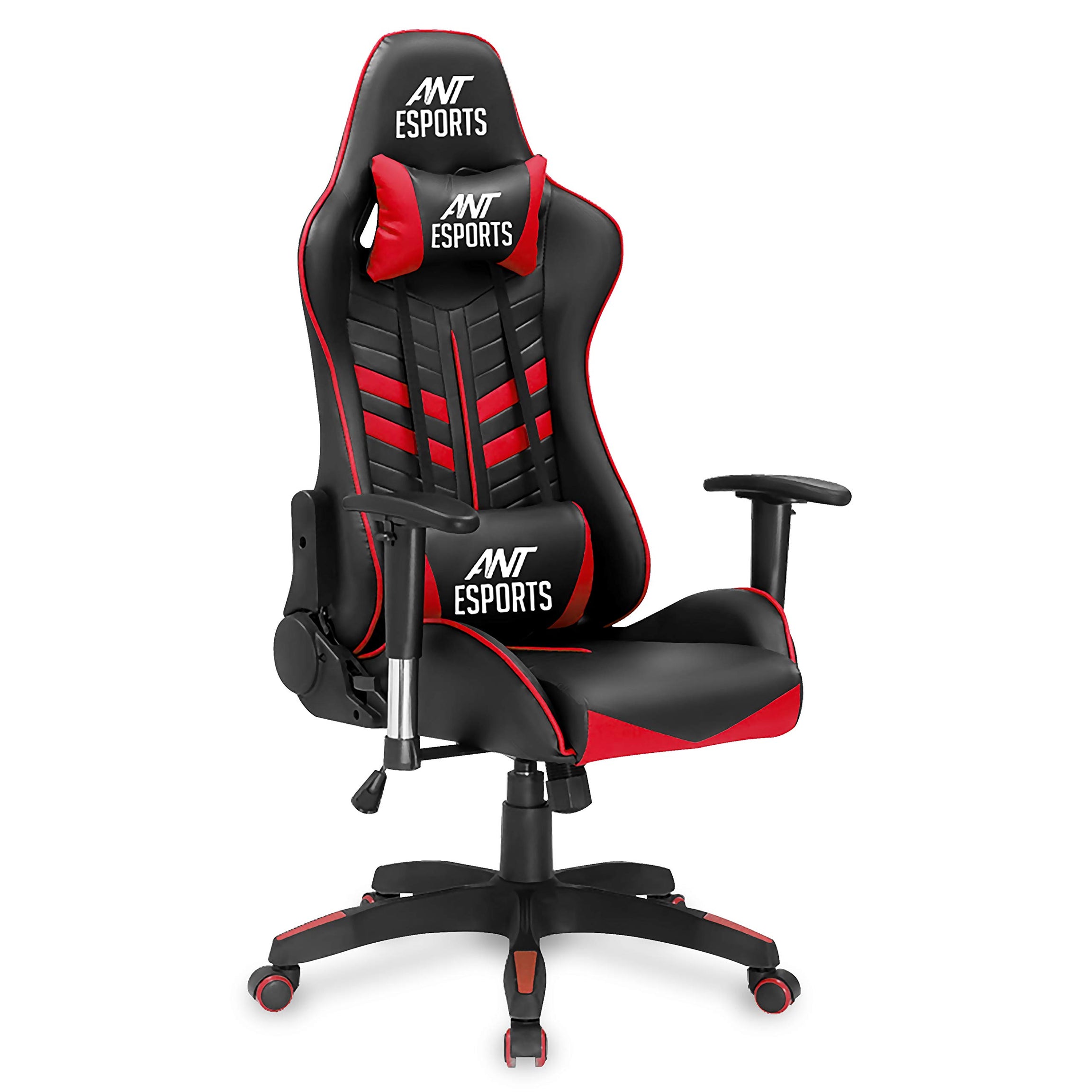 Ant E Sports GameX Delta PU PVC Cover, 90-178 Degree tilt Adjust, Class 4 Gaslift with Adjustable Armrest Gaming Chair (Red Black)