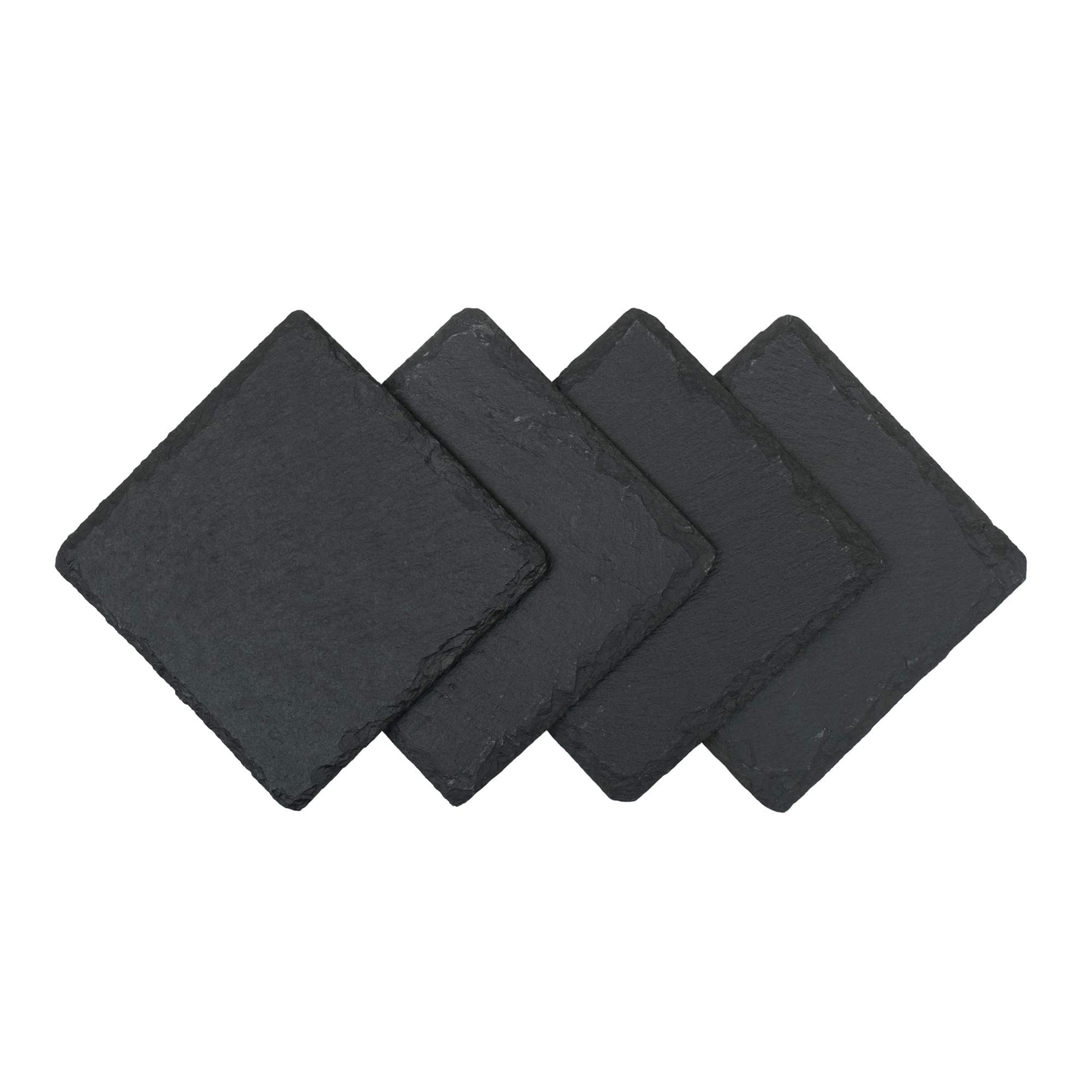 Store2508 Natural Slate Stone Coasters, 10x10 Cm, Pack of 4